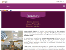 Tablet Screenshot of hotel-leliondor.fr
